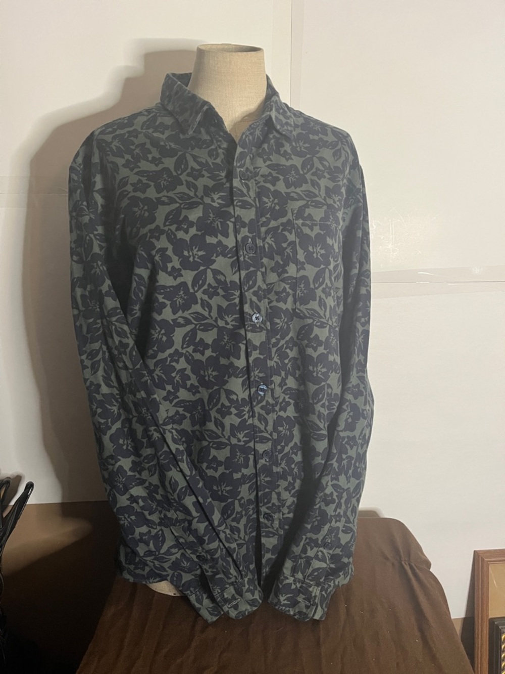 😄Cotton tincel blend dress shirt floral soft office work ready versatile unisex